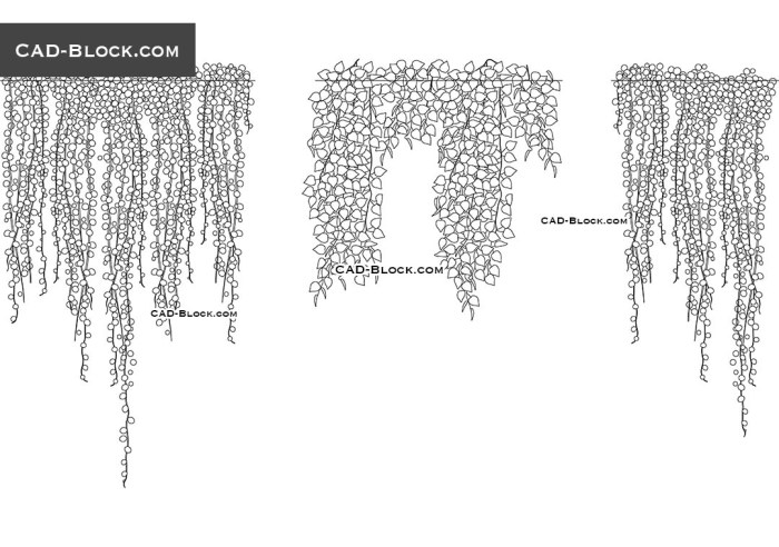Hanging Plants Indoor | Hanging Plants Elevation CAD Blocks: Elevate Your Designs