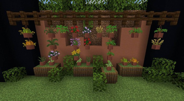 Hanging Plants Indoor | 10 Hanging Plants Minecraft Mod: Enhance Your Builds with Verdant Elegance