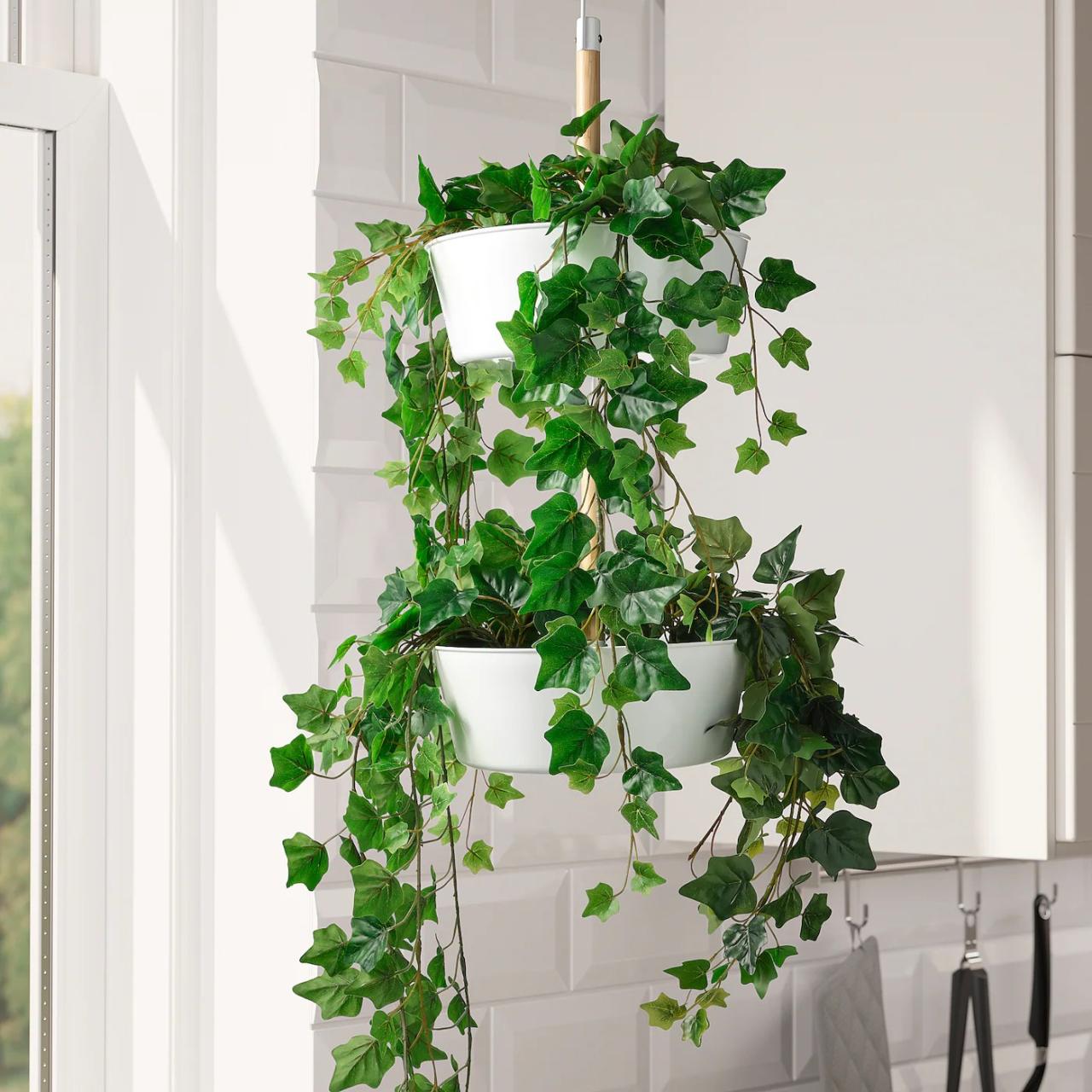 Hanging Plants Indoor | Fake Indoor Trailing Plants: Enhancing Spaces with Artificial Greenery