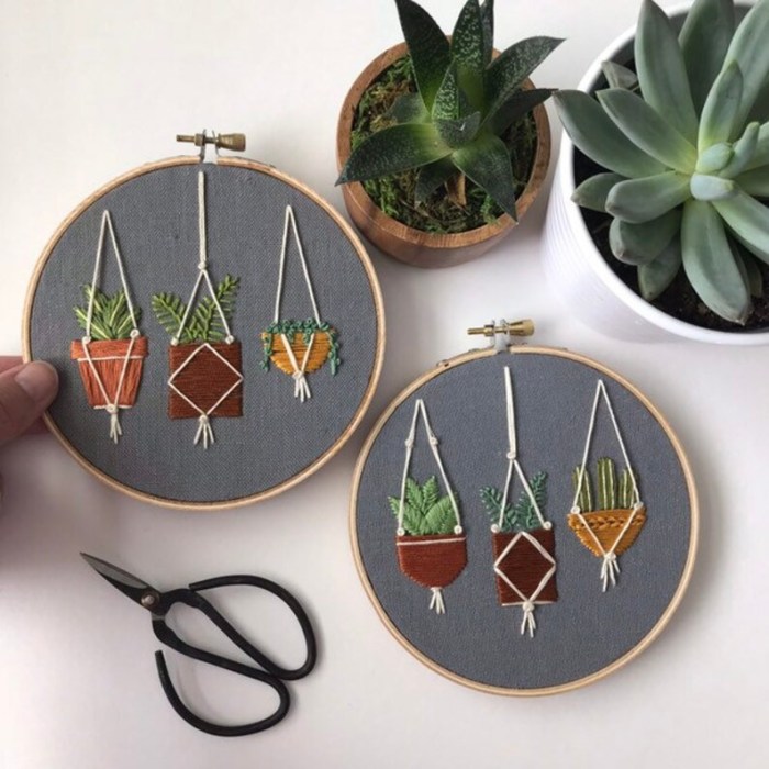 Hanging Plants Indoor | Hanging Plants Embroidery: A Guide to Capturing Nature's Beauty with Needle and Thread