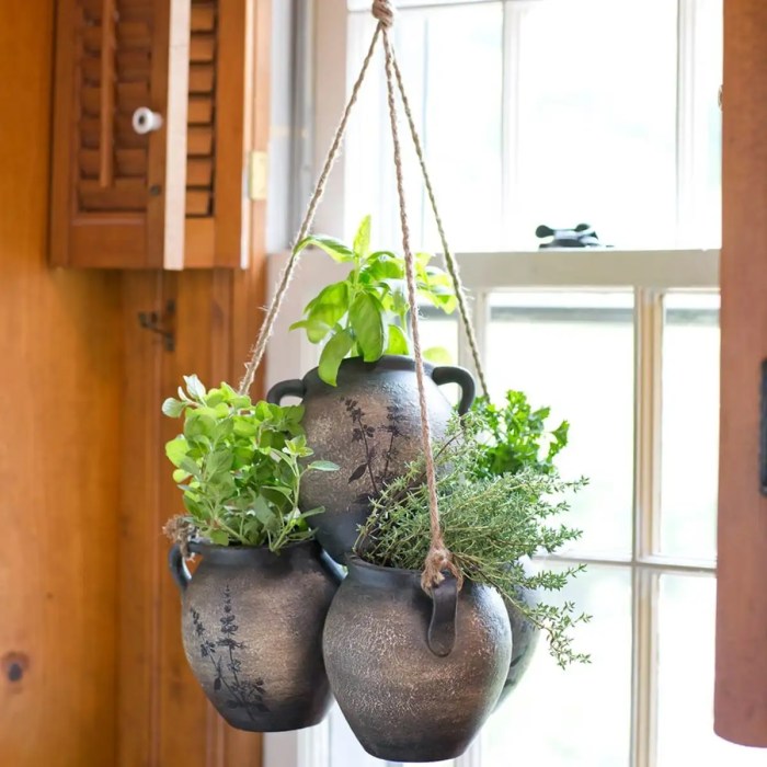 Hanging Plants Indoor | Hanging Herb Pots for Kitchen: A Culinary Oasis of Convenience and Freshness